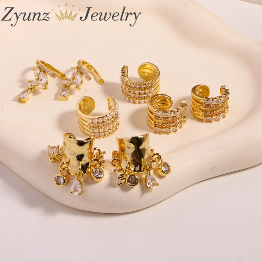 10 Pairs Gold / Silver Color Clip Earrings for Women Men Creative Simple C Ear Cuff Non-Piercing Ear Clip Set Trend Jewelry 250812