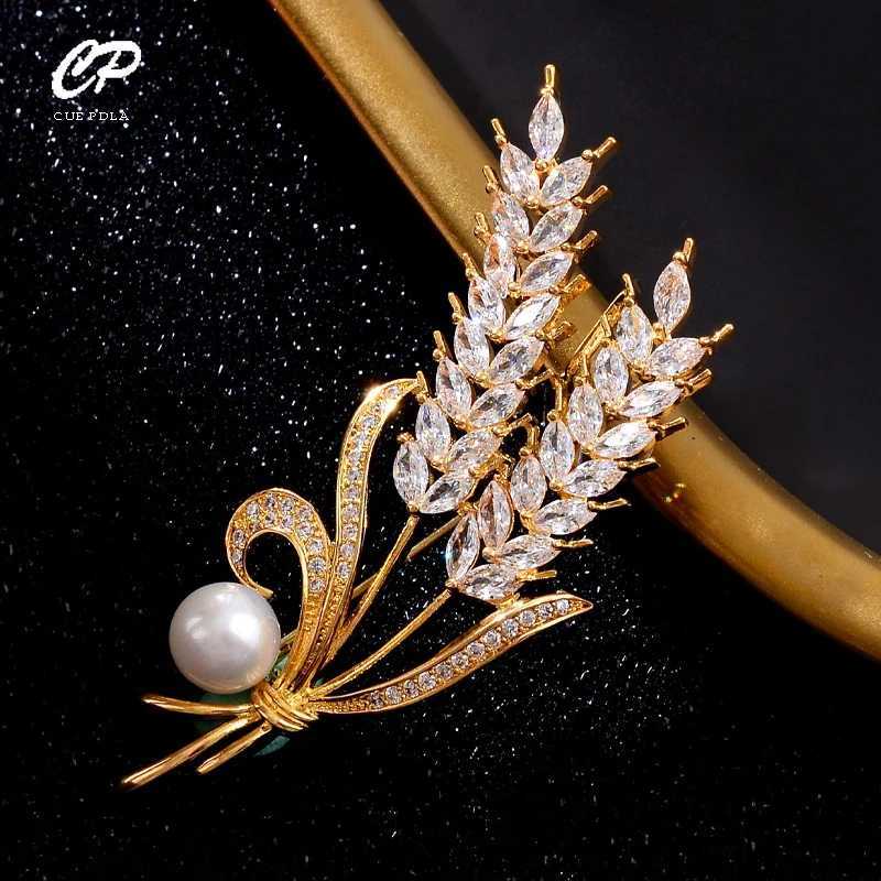 Luxury Rhinaistone Wheat Eart Brooch Collar Pins pour costumes brillant les femmes pour hommes Broches JewelryxJ250815