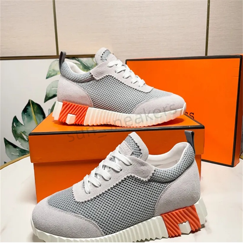 Designer Casual Shoes Bouncing Sneaker For Sale Light Sole Mesh Suede Goatskin Breathable Outdoor Mens Womens Trainer Comfort Man Footwear Eu35-46 r