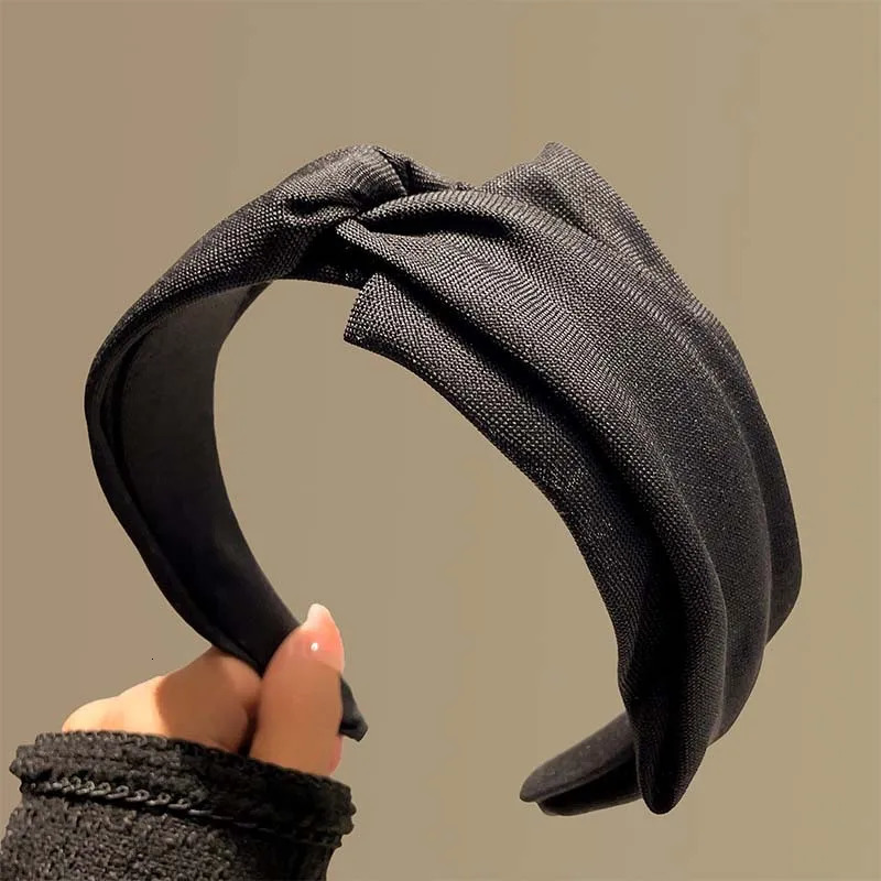 Wide Edge Headband Knitted High Headband with Hundred Knots for Womens Face Washing High Grade Retro Hair Accessories 250814