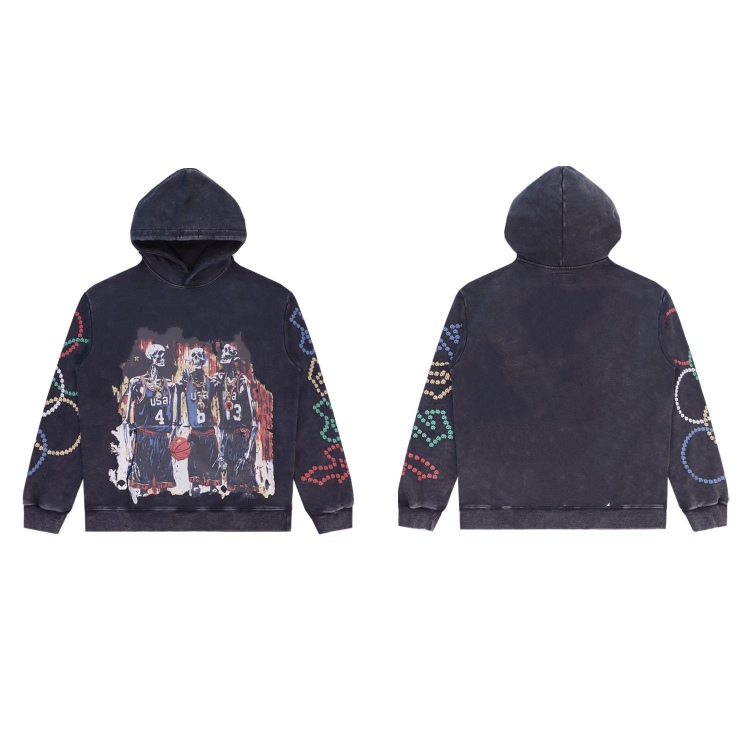 Godness Speedness Hoodie Men Women Designer Pullover Y2k Hip Hop Gothic Clothes Unisex Casual Skull Letter Graphic Goddpeed Long Sleeve 377