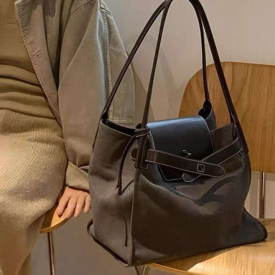 Designer Bag Tote Bag Shoulder Bag 2025 New Trendy Fashion Versatile Canvas Color-Block Tote Lazy Casual Design Handbag Shoulder Bag