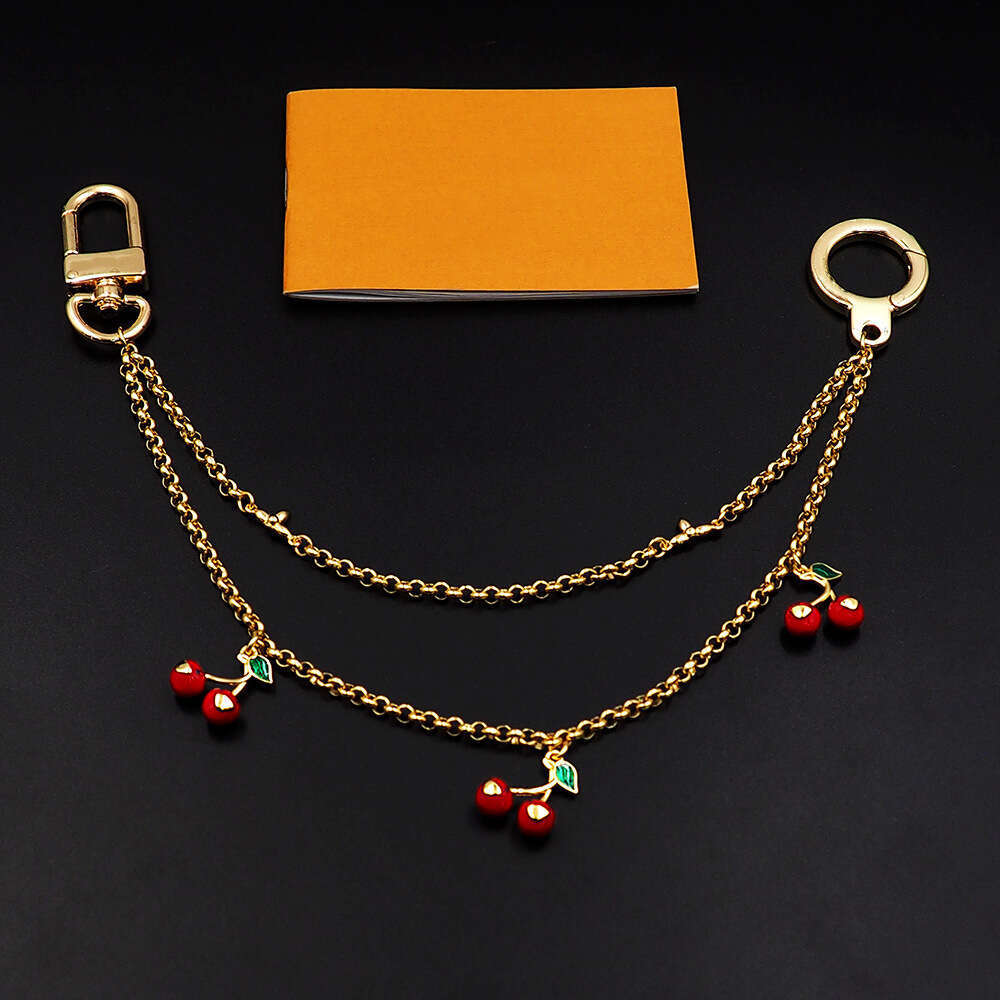 2025 Yin Jewelry V Letter 3-Pair Double Layer Bag Women's Red Cherry Waist Chain
