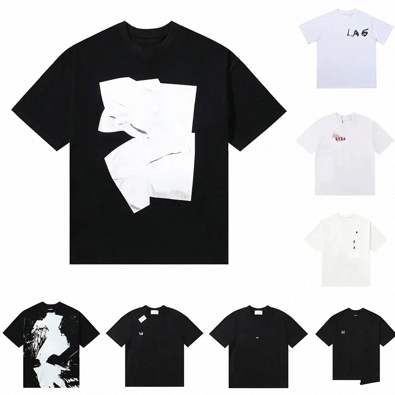 maisons margeila shirts Designer T Shirt Mens Tshirt Digital Pattern Round Neck Luxury Brand Short Sleeved Shirt C5oZ#
