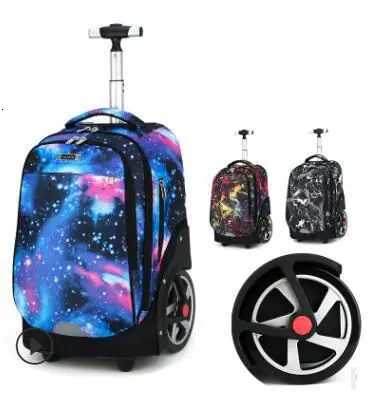 School Trolley Backpacks Bags for Teenagers Large Wheels Travel Wheeled Backpack Bag on Wheels Children Rolling Luggage Bags X250815