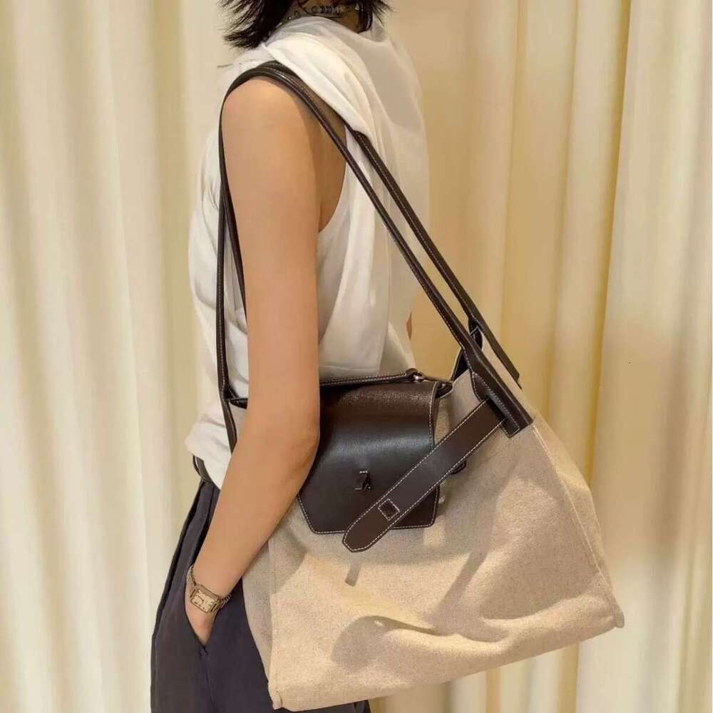 Designer Bag Tote Bag Shoulder Bag New Trendy Fashion Versatile Canvas Color-Block Tote Lazy Casual Design Handbag Bag