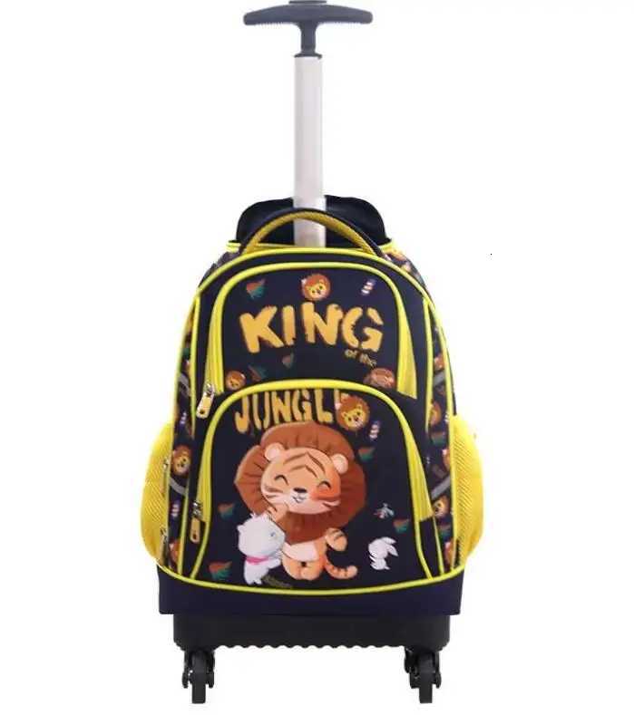 School Rolling Backpack Student Bag Boy School Trolley Bag Rolling Bag For Boys 16 Inch School Wheeled Backpack Bag With Wheels X250815