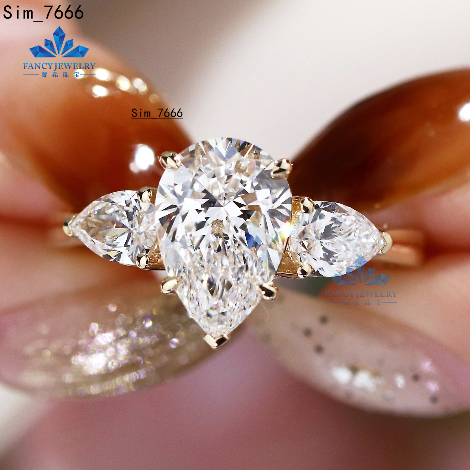 Wholesale Custom 925 Sterling Womens Engagement Rings Moissanite Jewelry for Jewelry Stores