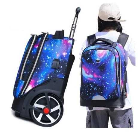 Travel Trolley backpacks bags for teenagers School Wheeled backpack for girls backpack On wheels Children Rolling luggage Bags X250815