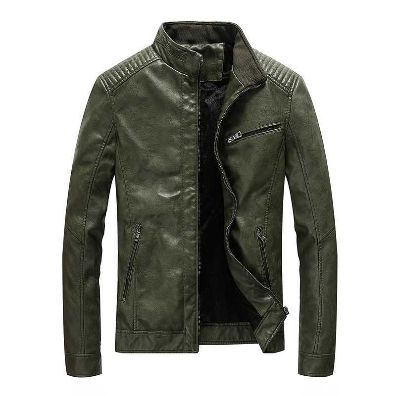 New Spring Mens Leather Jackets Stand Collar Motorcycle Pu Casual Slim Fit Coat Outerwear Drop Shipping ABZ74 W250815