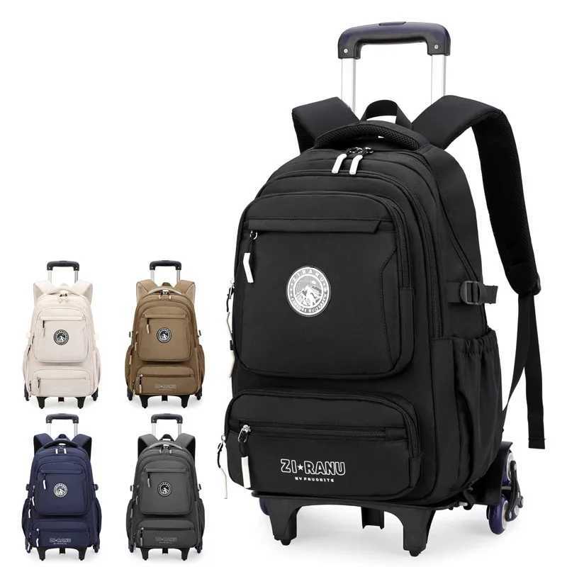 Children School Backpack for Kids Boys Wheeled Bag Trolley School Bag with Wheels Rolling Luggage Student Backpack Book Bag X250815