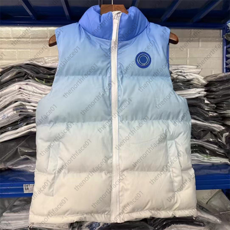 Designer Mens Cotton Jacket Mens Vests Retro Stand up Collar Coat Blue Letter Small Label Embroidered Mens Loose Jacket Coat Couple Coat
