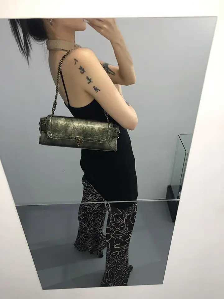 Women Bag Vintage PU Chains Hasp Shoulder Bag Chest Bags Handbag Euro-American Style Z250815
