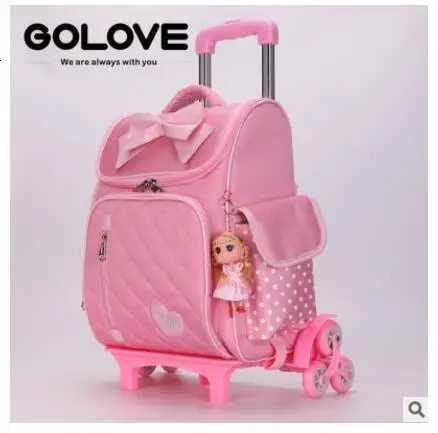 100% Cotton Linen Cotton Linen Cotton Linen Cotton Bag for Girls Wheeled Backpack for School Trolley Bags for Girls School Bag on Wheels Mochila for