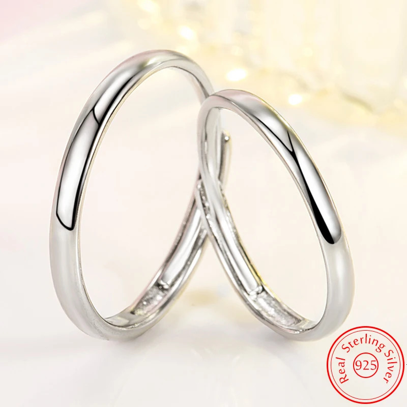 High Quality Mans 925 Sterling Silver Jewelry Fashion Simple Circle Couple Ring For Woman XY0317 250812