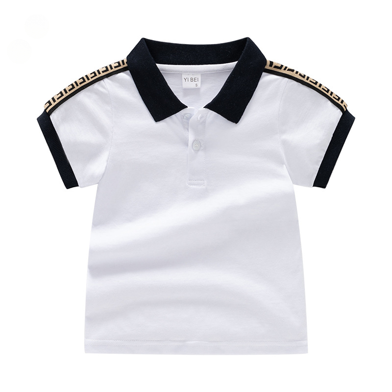 Boys Polo Shirts Short Sleeved Shirt for Kids Collar Tops Tees Summer Baby Cotton Shirts Children Clothes Casual 2-6 Years