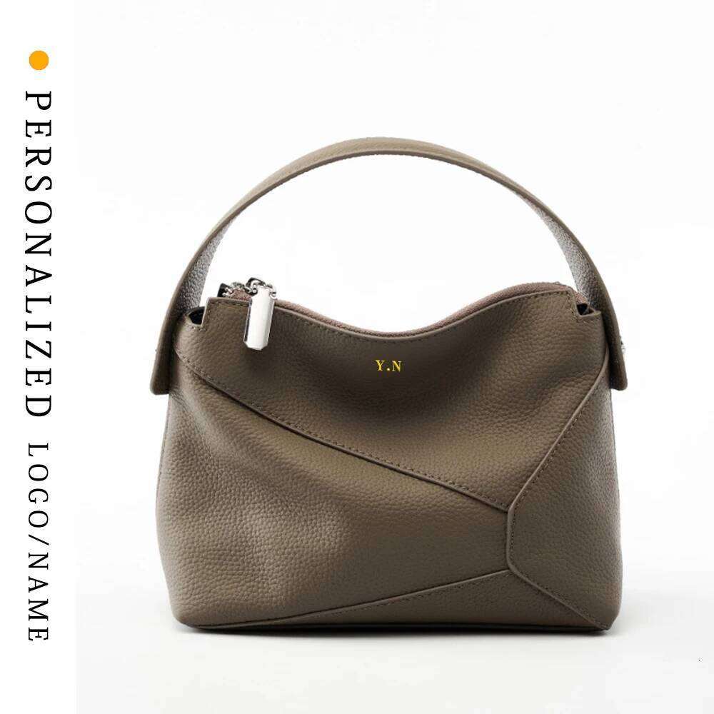 Hot Selling New Geometric Mini Genuine Leather Pillow Bag One Shoulder Crossbody Handbag Designer Bags