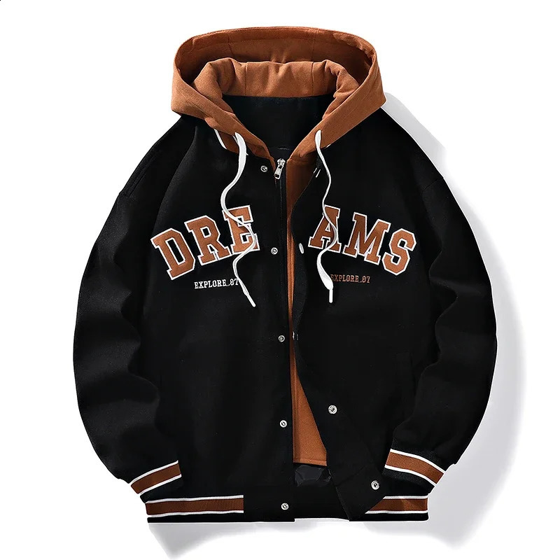Mens Windbreaker hooded Wear Jackets Men Baseball Pilot Work Pure Cotton Jacket Hip Hop Streetwear Coat clothing fashion coat 250814