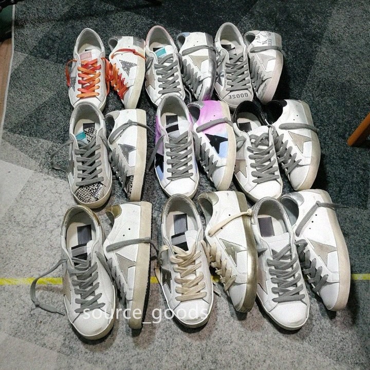 Designer Shoes Women Brand Men New Sneakers Sequin Classic White Do Old Dirty Casual Shoe Lace Up Low tennis Shoe G7y2#