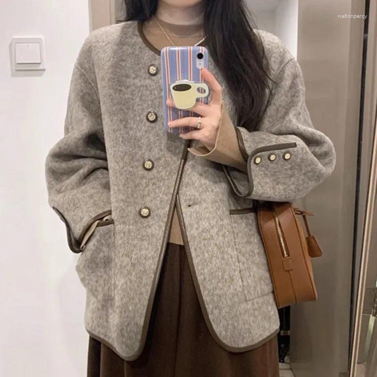 Vestes pour femmes courte veste en laine tenue printani