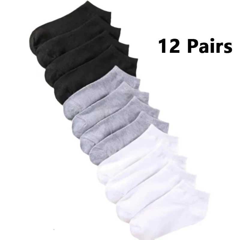 5/6/12 Pairs Mens Boat Socks Breathability Sweat Absorption Sports Business Socks Leisure Solid Color Mens Low Tube Floor Socks W250815