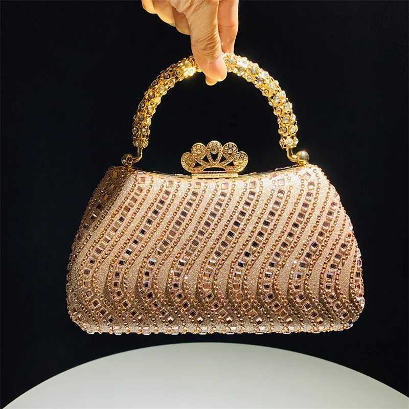 2025 Design haut de gamme Sac d'embrayage en soirée Full Diamonds Nouveau sac d'épaule de mode Fashion Elegant Ringestone Handbag Z250815