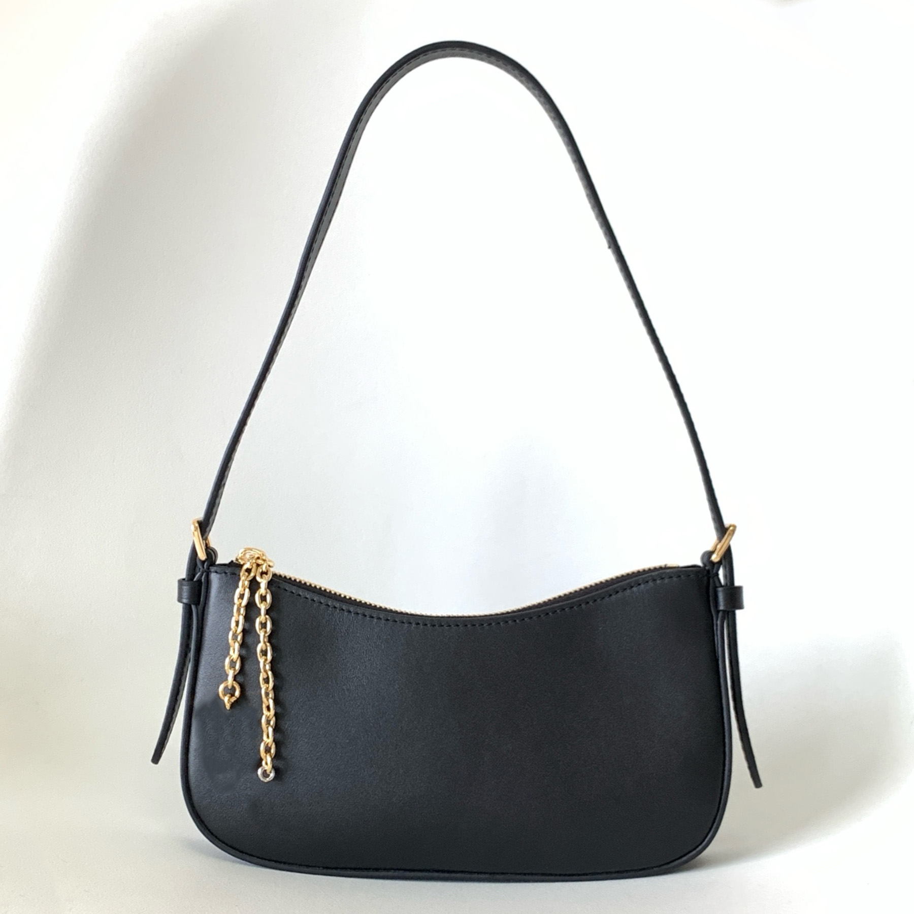 New Pochette Bloom Luxury Designer Genuine Leather Golden Hardware Shoulder Bag Microfiber Lining Handbag Zipper Closure Clutch Bag Adjustable Strap
