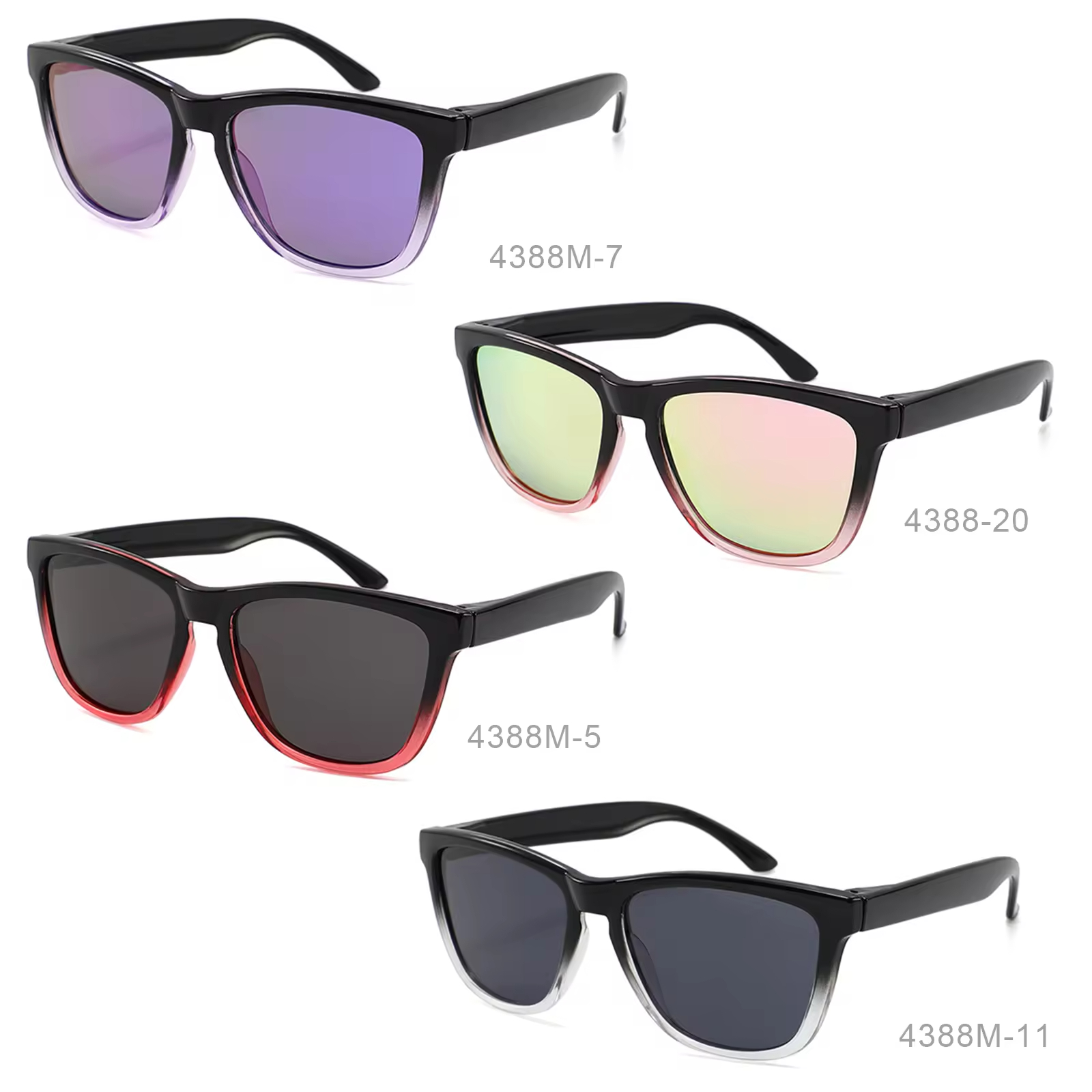 CONCHEN 2025 New Cheap Removable Wholesale Square Fashion Colorful Sun Glasses Men Women Custom logo Polarized Sunglasses