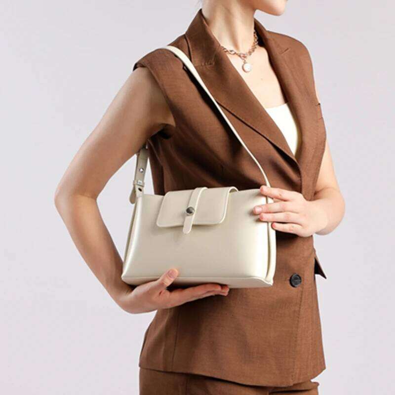 Designer Luxury Burminsa Cowhide Genuine Leather Underarm Shoulder Bags For Women New Designer Crossbody Purses Work Ladies Handbags