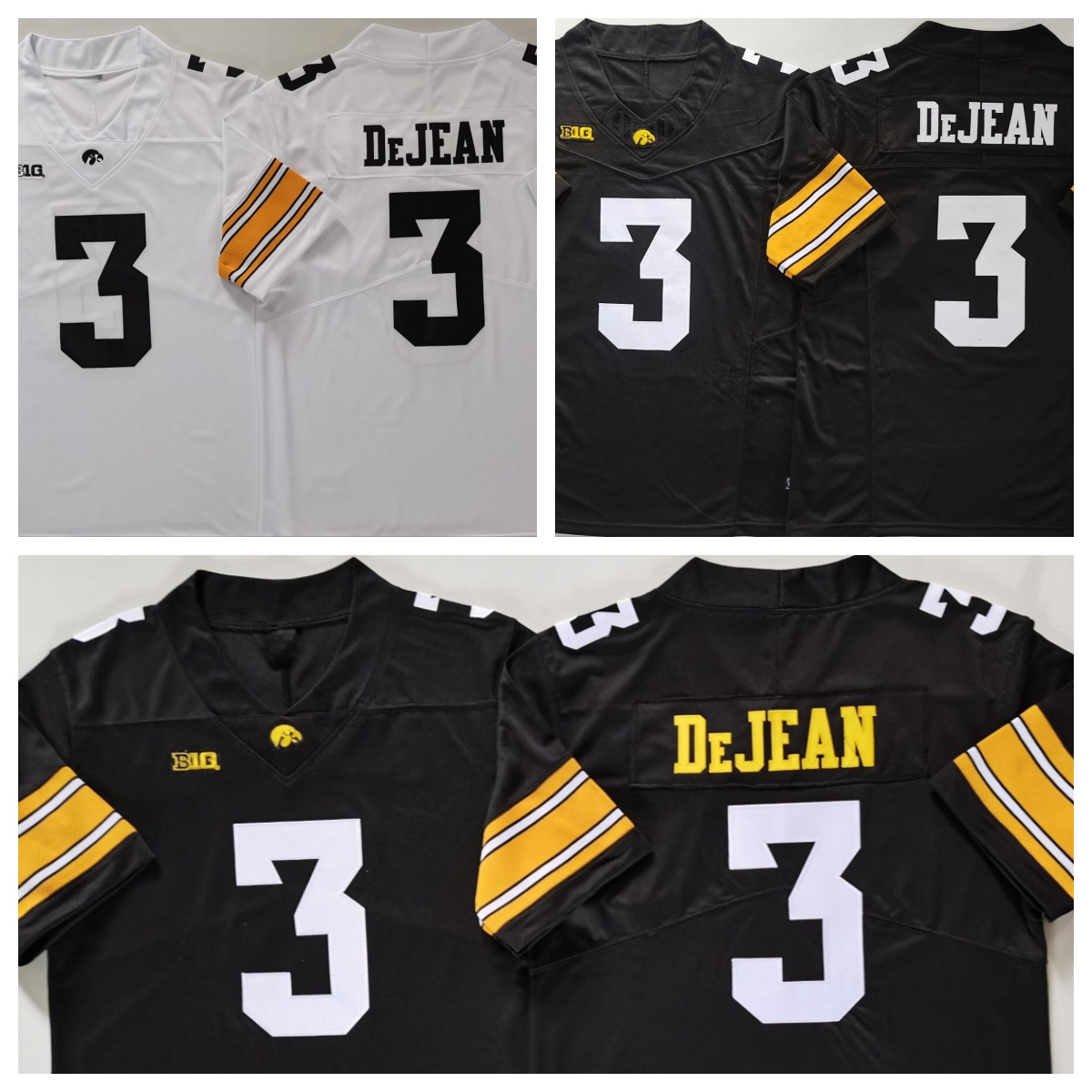 Iowa Hawkeyes 3 DEJEAN 2025 football jerseys - all stitched men women youth all size xxs-6xl