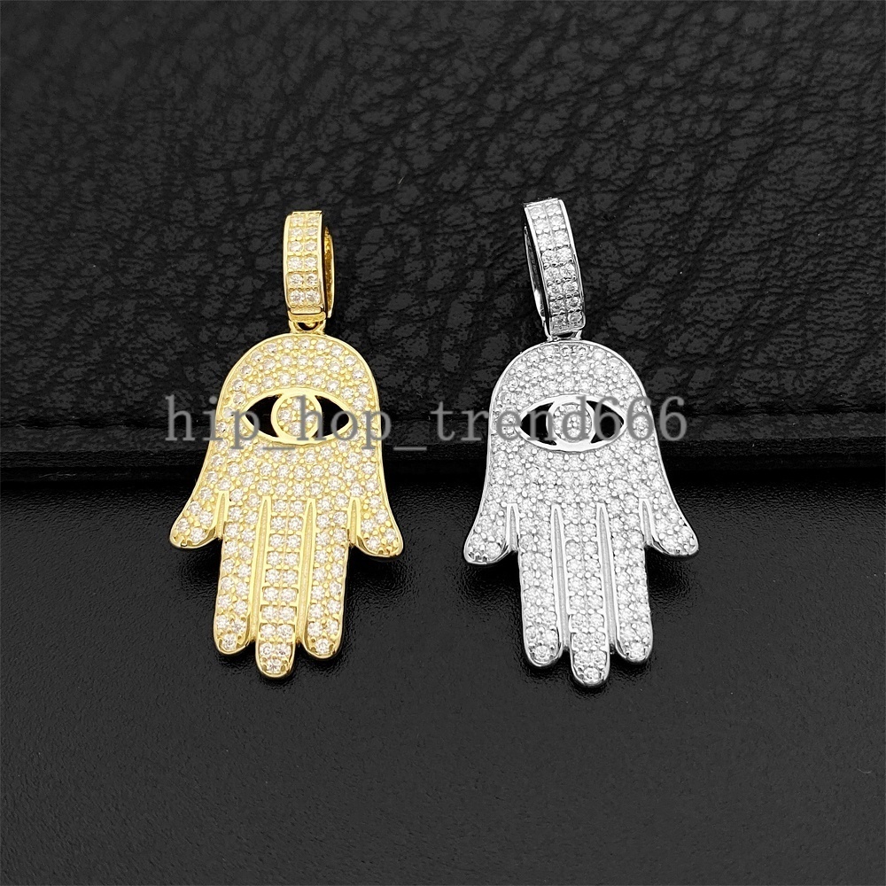 Fine Jewelry Hip Hop Rock Engravable 925 Sterling Silver Custom Moissanite Pendant