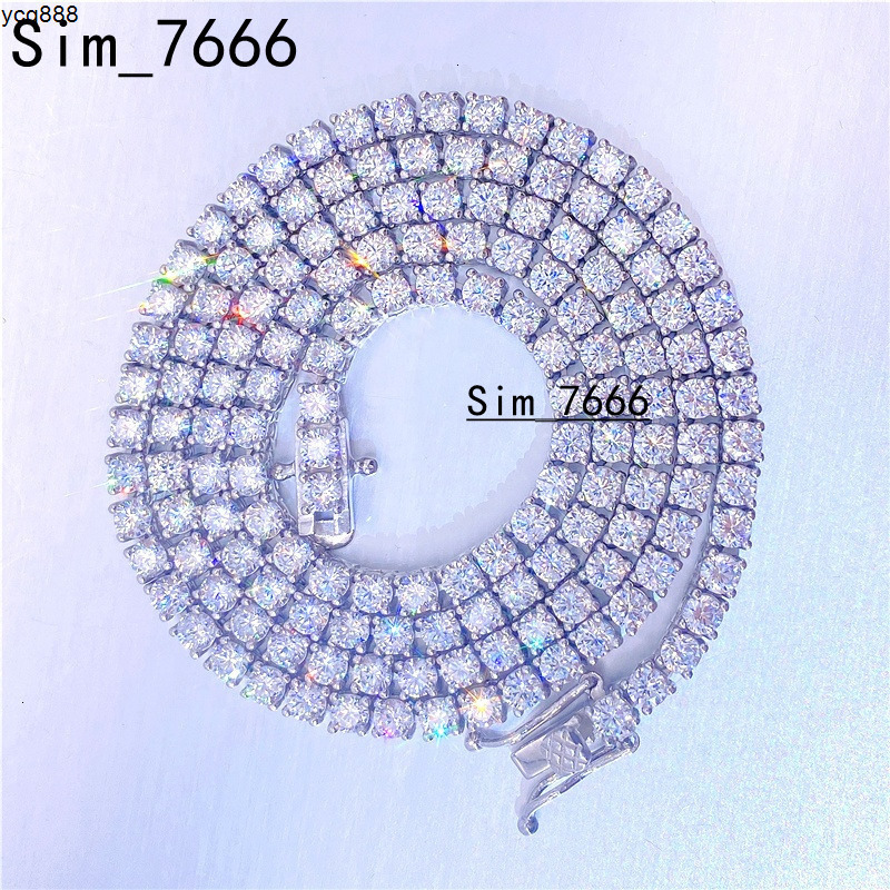 Custom Pass Diamond Tester 3mm 4mm Luxury Diamond Moissanite Vvs Tennis Chain