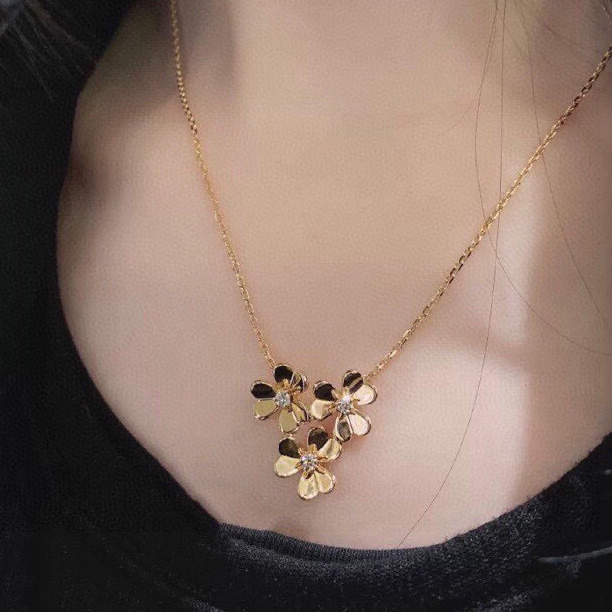 ADITA clover necklace Gemstone Gold Plated 18 K designer for woman ToP Advanced Materials diamond jewelry designer with box 010