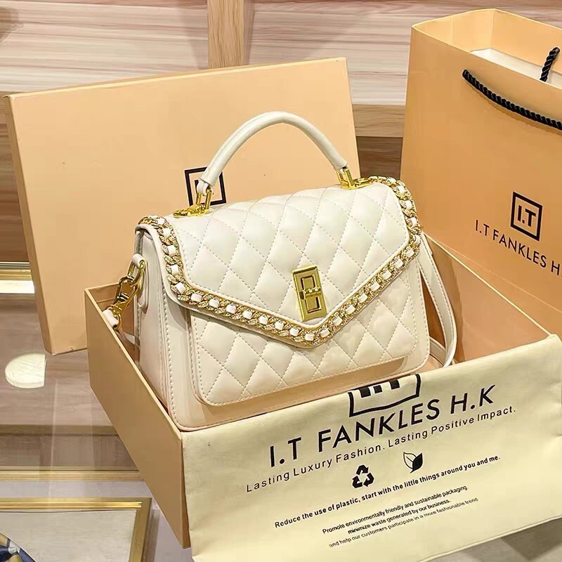 Women's New Fashion Genuine Leather Handbag Versatile Shoulder Crossbody Large Bag Trendy