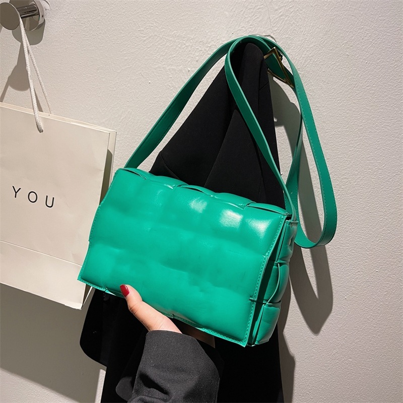 Bags Fashion Solid Woven 2025 Color Block Shoulder Crossbody Women's Bag Classic Checkerboard Pattern