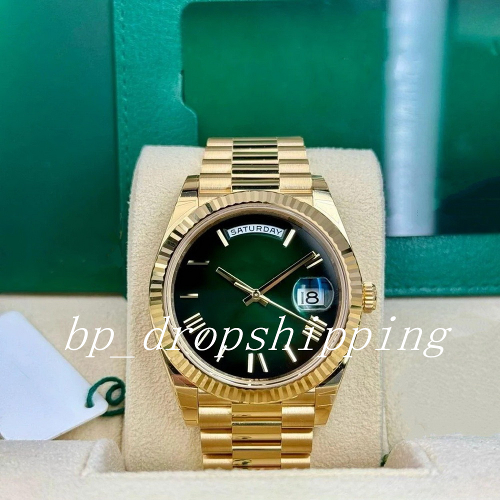Man Watch 40mm Automatic Mechanical Movement Stainless Steel New Style Watchband Watches Sapphire Glass High-Quality President Mens Wristwatch