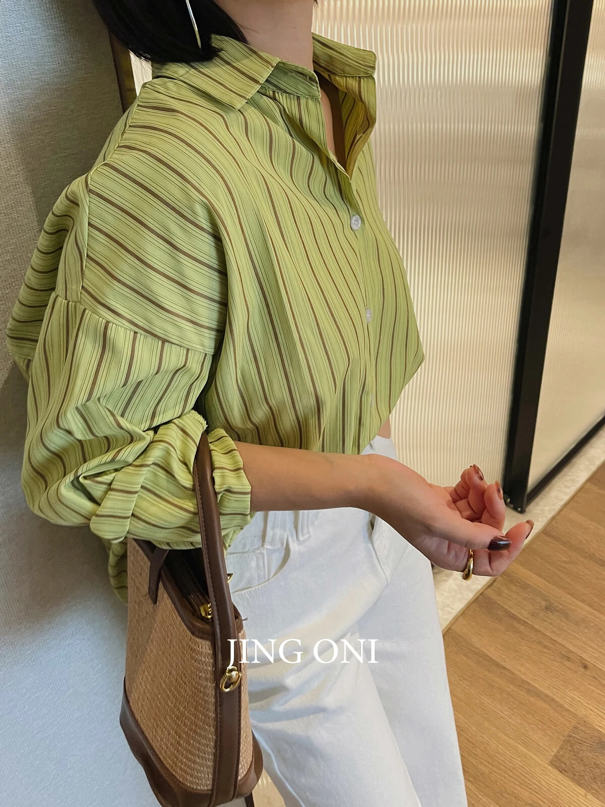 Shirts Blouses Spring Tops Stripe Y2K 2024 Women Clothing Korean Style Vintage Fashion Elegant Long Sleeve Youthful 250813
