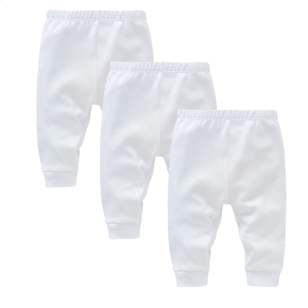 0-12M Cotton born Baby 3 Pcs/lot Boy Girl Pants Solid Long Trousers Casual Baby Leggings For Girls Boys Spring Autumn 250813