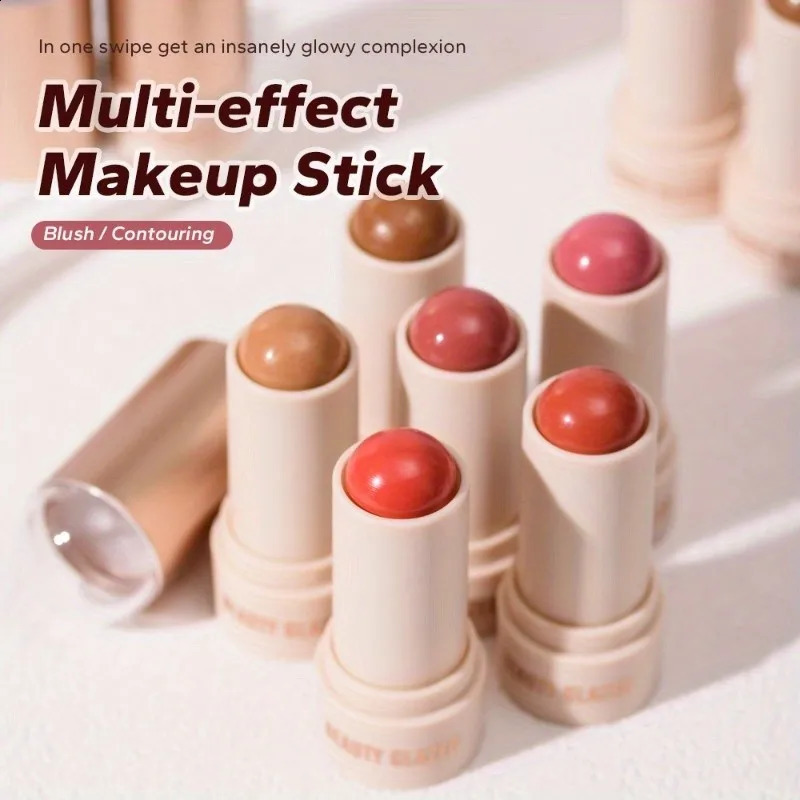 3 po en 1 Blush Stick Contouring Stick Long Lasting Afficing Blush Blush Stick Blush Fistadow Lipstick Facial Contouring 250815