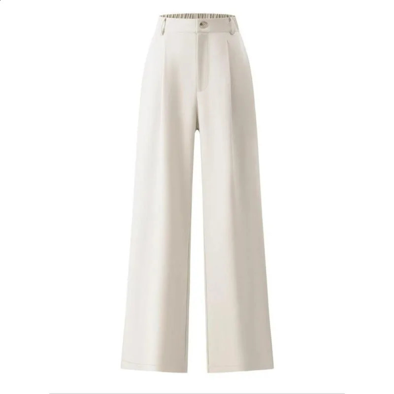 Plus Size 1XL5XL High Waist Women Suit Pants Fall Straight Office Ladies Fashion Trousers 250808