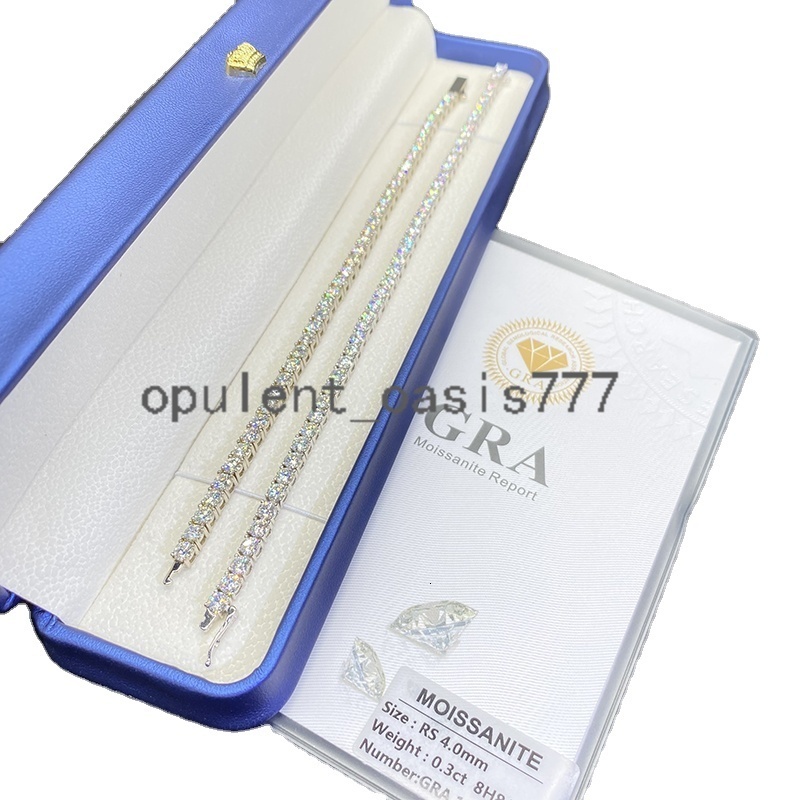 Best Selling Luxury 3mm Iced Moissanite Tennis Chain for Men and Women 925 silver 925 silver Gold Plated Fashion Jewelry Body Chain