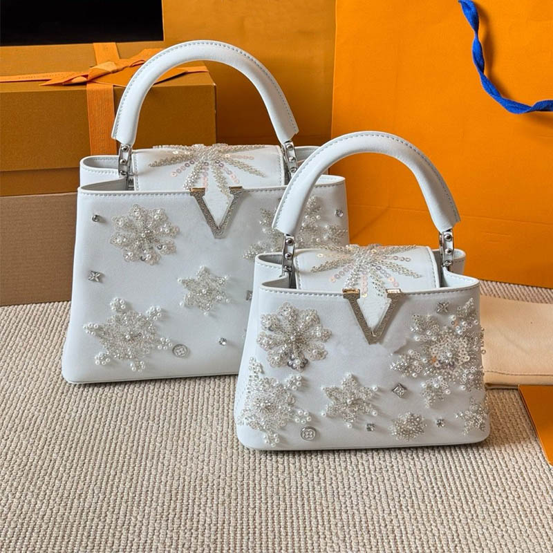 TOP Quality Designer Bag Luxurys Women Handbag Capucines bb Genuine Leather White Shoulder Bag Crossbody Bags Lady Tote Wallet