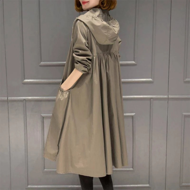 Veste de veste pour femmes automne vestes à manches longues femelles à capuche à capuche de base décontractée les vêtements d'extérieur lâches 25