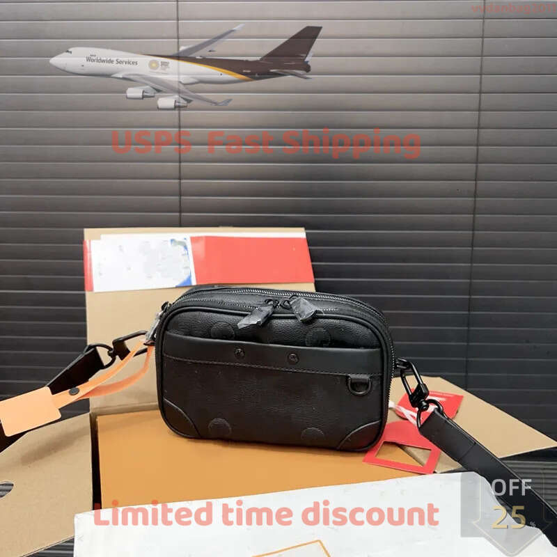 BC5 6d6 Designer Alpha portable portable hommes mini-fermeture à glissière sac petit sac à bandoulière pour l'homme de qualité supérieure en cuir