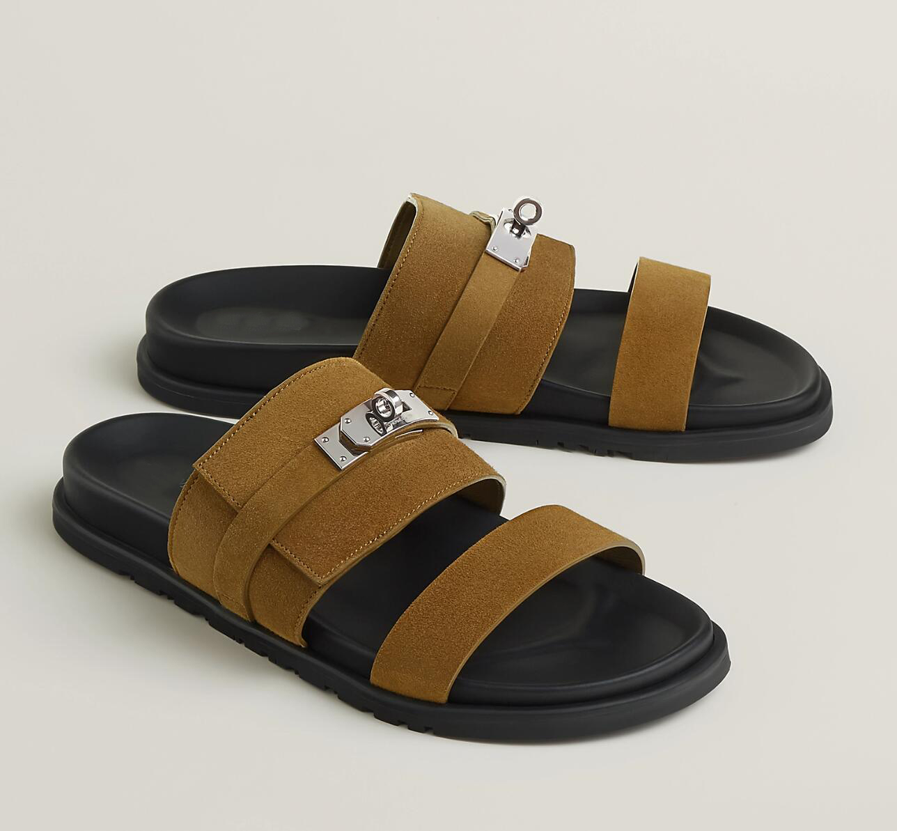 Summer Street Wear Men Jackson Sandals Shoes Slip On Slides Flats Chunky Heels Rubber Sole Buckle Walking Lady Comfort Slippers EU38-46