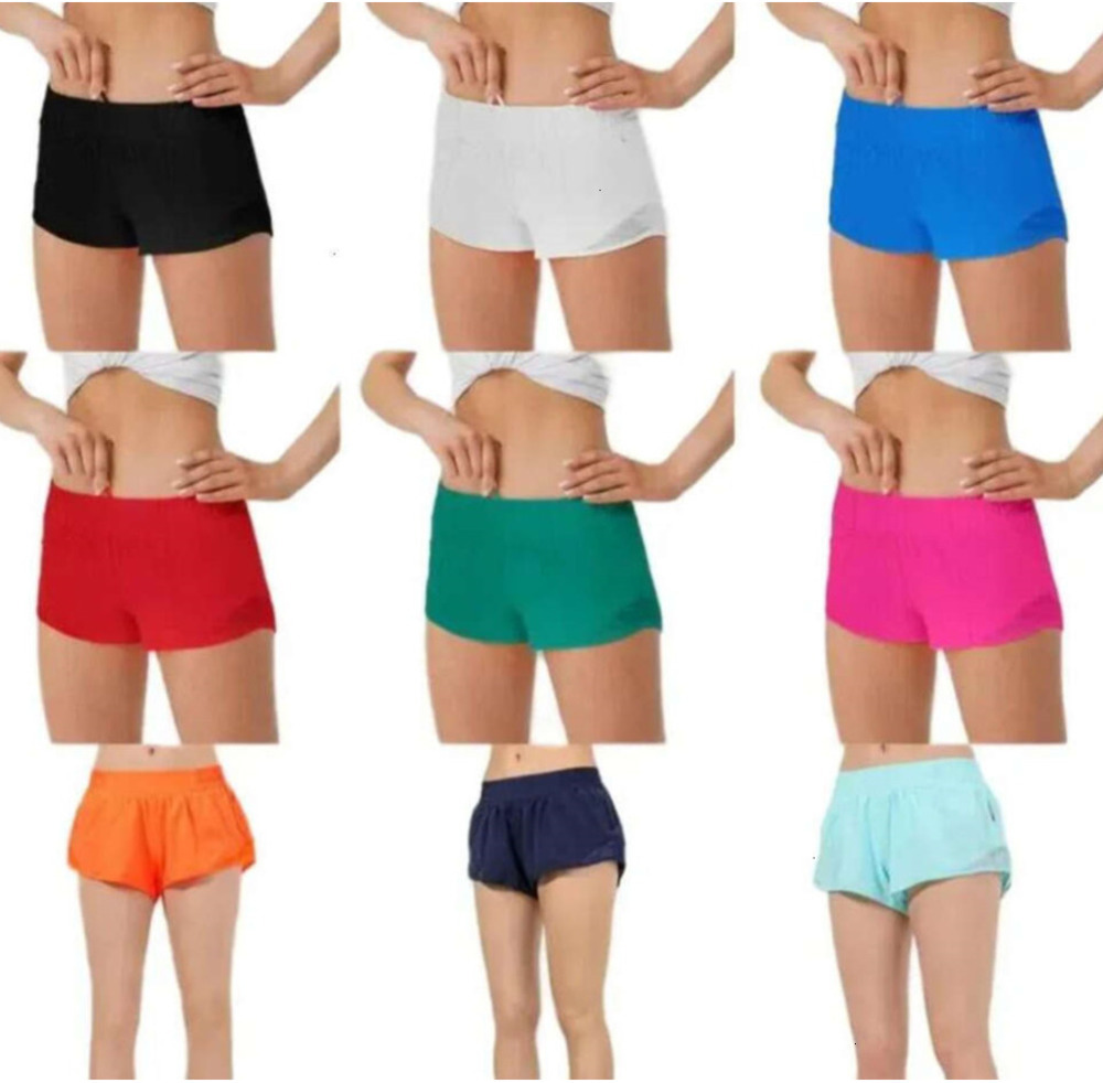 2025 Womens Sport Shorts Casual Fitness Hotty Hot Pants for Woman Girl Yoga Outfits Workout Gym Running Speed Up Track That Zipper Pocket Quick Dryi