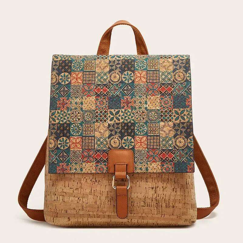 Designer Bags Fashion Vintage Printed Bark Shoulders Women's Large Capacity Backpack Homme Cuir Luxury Bag