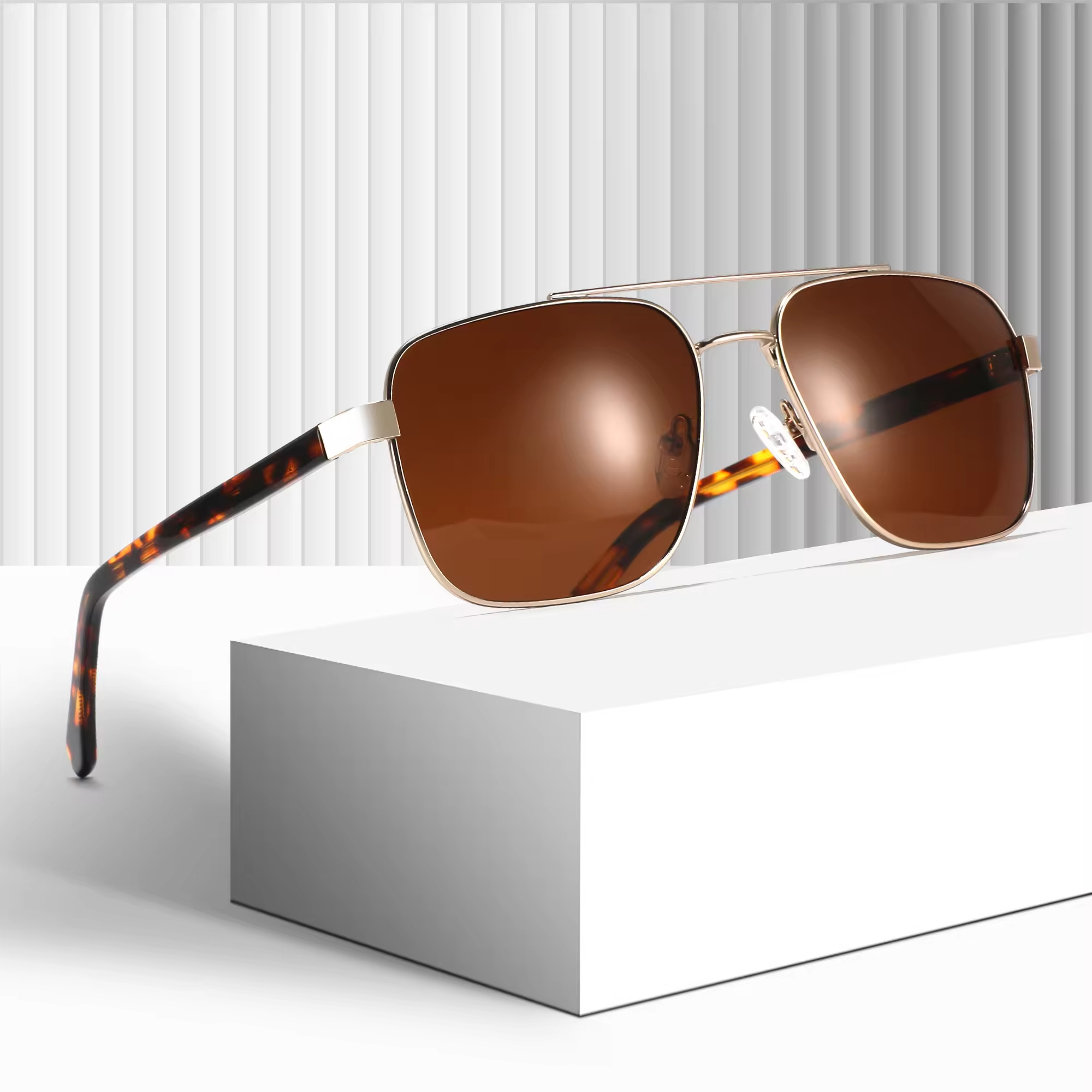 Customized 2025 high-quality luxury metal frame acetate sunglasses men's polarized sunglassesSuitable for fashion seekers