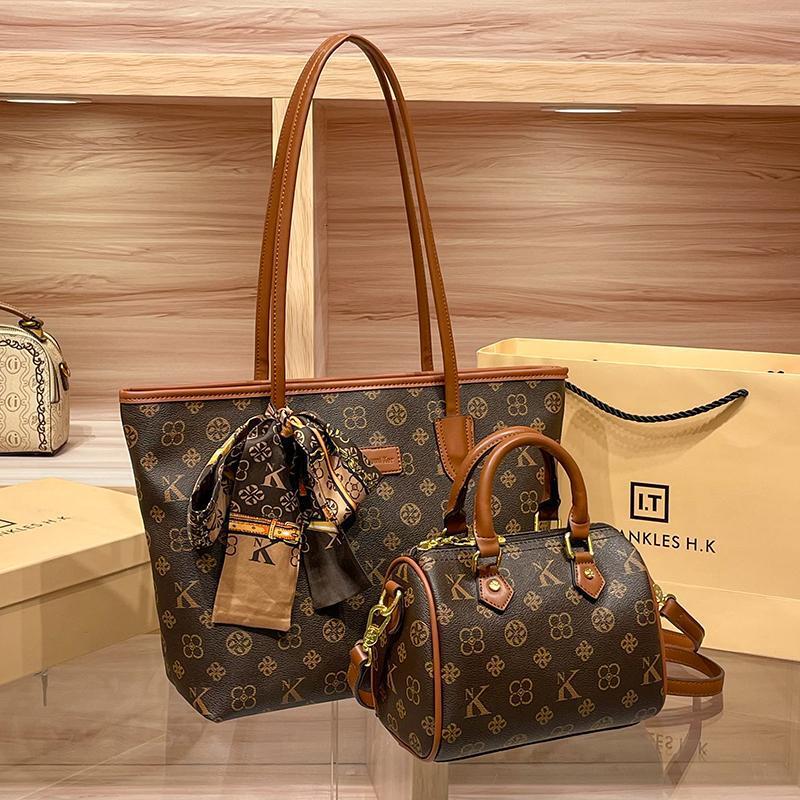 Women's Genuine Leather New Vintage Large Capacity Simple Tote Versatile Handbag Shoulder Bag