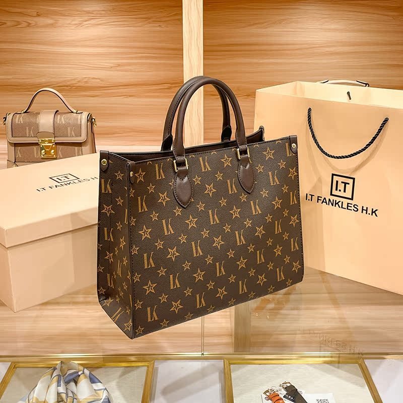 New Genuine Leather Women's Handbag Tote Versatile Large Capacity Shoulder Bag